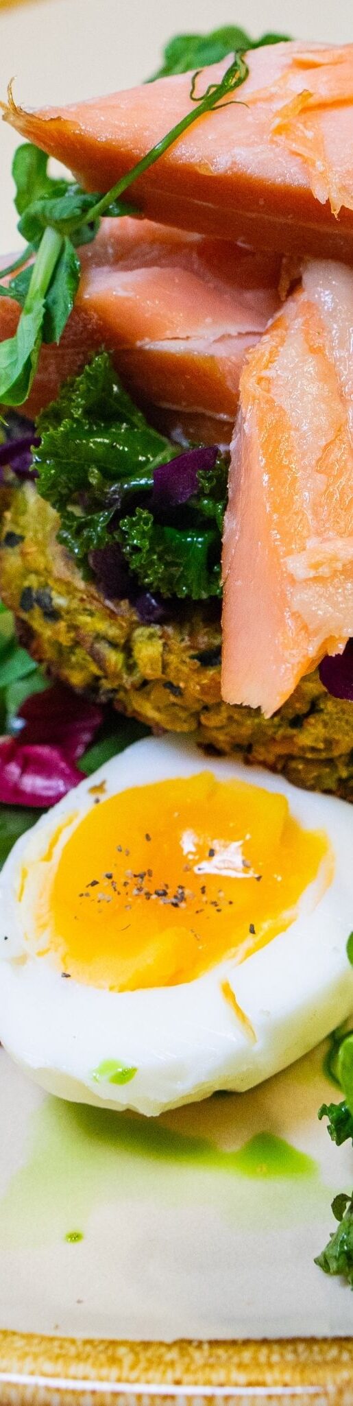 Salmon and egg brunch