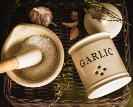 Natural Pesticides Salt and Garlic
