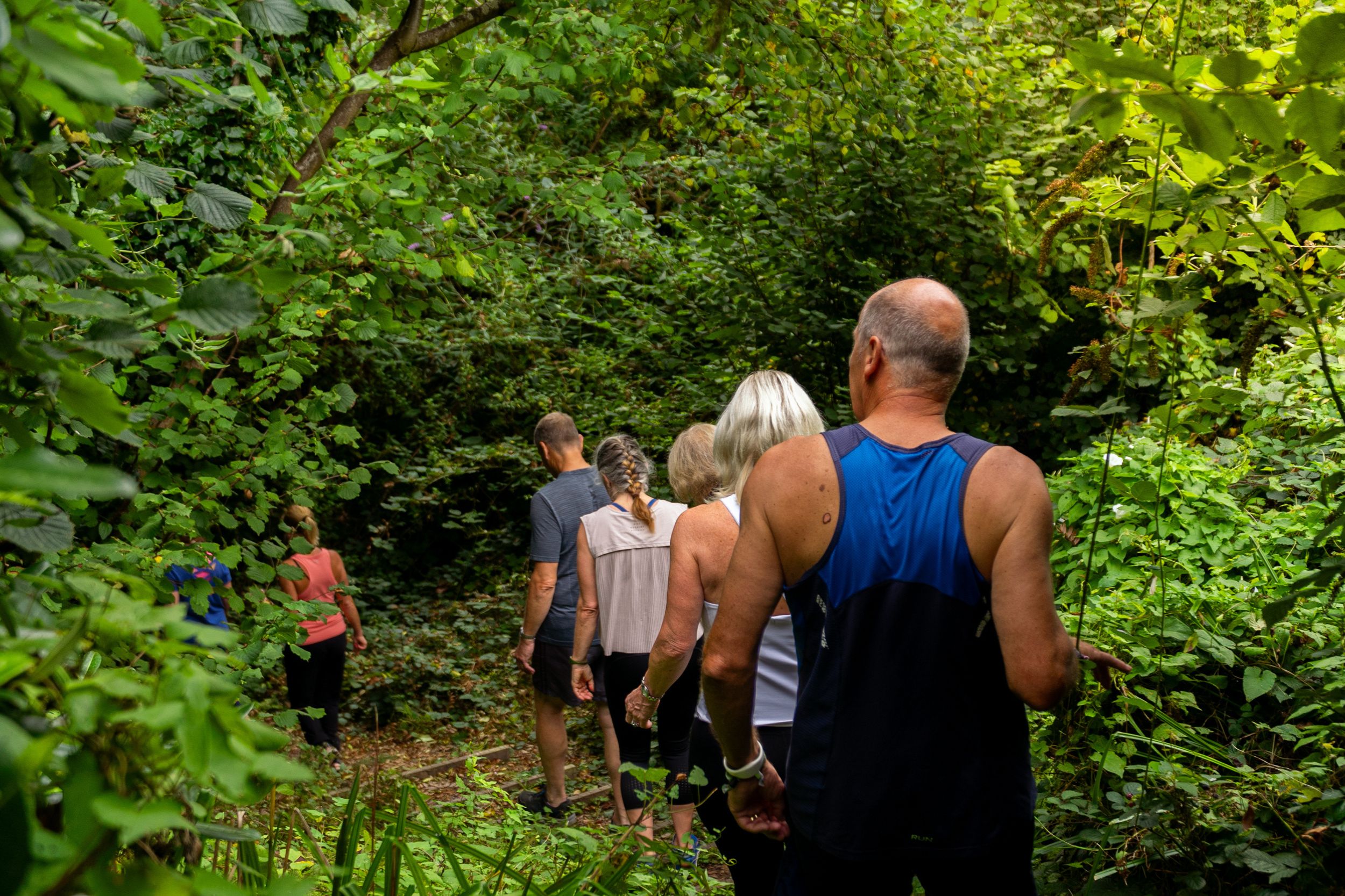 Combe Grove Mini health retreat guests walking