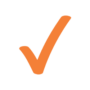 orange tick icon