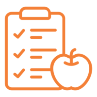 Orange nutrion plan icon Orange nutrion plan icon